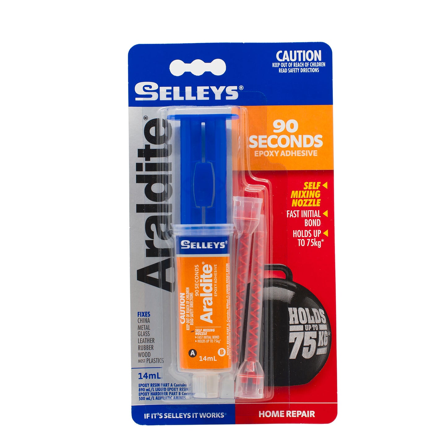 Selleys 14ml Araldite 90 Seconds Self Mixing Epoxy Glue